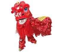 Shiketong Handmade Chinese Lion Dance Head Set for Festival Performance Yellow(Red Set)