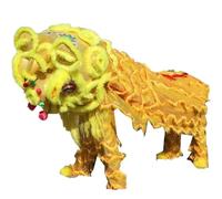 Shiketong Lion Dance Dragon Dance Set for Outdoor Festival Performance Adult Costume(Yellow)