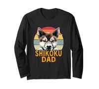 Shikoku Ken Dog Dad Retro Vintage Mis Perros Son mi Cardio Manga Larga