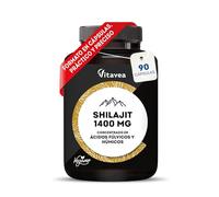Shilajit 1400mg - Extracto puro de Shilajit proveniente del Himalaya - Salud de articulaciones y huesos - Apoyo inmunológico - Alto contenido en ácidos fúlvicos - 3 cápsulas al día - Vitavea