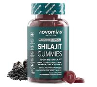 Shilajit 2000 mg | 60 Gummies de Shilajit Pure de Himalaya | Novomins | con Himalayan Shilajit, Ashwagandha, Chaga, Zinc, Hierro, Selenio y Vitamina D | Vegano y Sin Gluten Gomitas de Shilajit