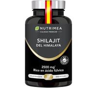 Shilajit - 2500 mg - 50% Ácido Fúlvico - Alta concentración - Resina de shilajit pura - Energía, cognición y rendimiento - 90 cápsulas veganas - Fabricado en Francia - Nutrimea