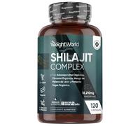 Shilajit Complex 18210mg, 120 Cápsulas, Con Ashwagandha, Melena de León y Cúrcuma - 16000mg de Shilajit en Polvo por Cápsula - 4 Meses de Suministro - Apto para Veganos, sin OGM