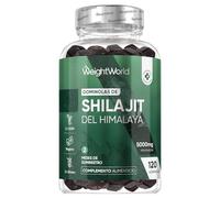 Shilajit Gummies - 120 Gominolas, 5000 mg de Shilajit Puro del Himalaya, Sabor Natural a Frambuesa y Arándano - Para 2 Meses, Con Potasio y Vitamina A, Veganas y Sin OGM