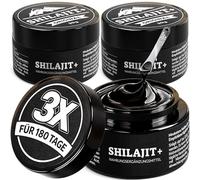 Shilajit Original Himalaya - 90g (3×30g) - Suministro para 180 días - Resina Premium de Shilajit - Recolectado a mano - Incluye cuchara dosificadora de 500mg - Pack de 3
