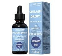 Shilajit Puro | 100 ml | 100000mg | +85 minerales| Suplemento en gotas para hombre con Resina Pura de Shilajit del Himalaya |10% Ácido Fúlvico |Con extracto frambuesa natural |50 Dias |Alta potencia