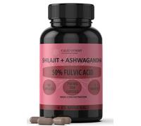 Shilajit Puro | 180 Cápsulas | 50% Ácido Fúlvico |6 meses | 144000mg | Con Ashwagandha de polvo natural | +85 minerales| Suplemento en pastillas para hombre con Resina Pura de Shilajit del Himalaya