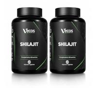 Shilajit Puro del Himalaya 1400 mg, 120 cápsulas vegetales, Resina de Shilajit Pura, 50% Ácido Fúlvico y 12% Ácido Húmico, Vecos Nucoceutical (240 Cápsulas (2 Botes))