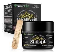 Shilajit Puro del Himalaya 60g, Shilajit Resina de Himalaya Original Rica en 85+ Oligoelementos, Ácido Fulvical y Ácido Húmico, Vegano y Sin Aditivos, 800mg