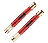 Shilidong Encendedor de inyección Directa Tipo bolígrafo de Paquete Individual/Paquete de 2/3 Paquetes, Mango de Seguridad extendido, Espejo de popa Visible, Llama Ajustable(Red1)