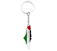 shilipu Llavero con bandera de mapa de Palestina de Israel, colgante de acero inoxidable, llavero vintage con colgante de Palestina, llavero para el hogar, llaves de coche, joyería, regalo de recuerdo