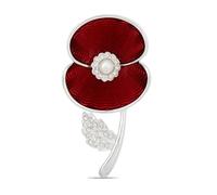 shilisongsitong UK Remembrance Day Commemorative Brooch Red Oil-Dripping Poppy Brooch World War I Commemorative Brooch Shoulder Badge