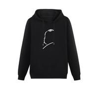 SHILIU YARD Alfred Hitchcock Crime Master Icon Men's Hoodies Unisex Black Cotton Print Pullover Sweatshirts XXL