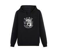 SHILIU YARD All Cat Are Beautiful Men's Hoodies Unisex Black Cotton Print Pullover Sweatshirts L