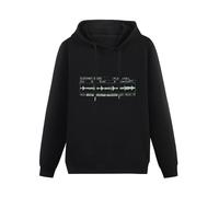 SHILIU YARD Amen Break Waveform Drum Jungle Men's Hoodies Unisex Black Cotton Print Pullover Sweatshirts S