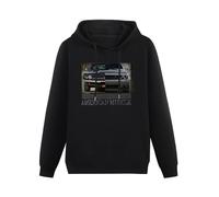 SHILIU YARD American Muscle Challenger Modern & Classic Car Men's Hoodies Unisex Black Cotton Print Pullover Sweatshirts L