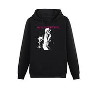 SHILIU YARD Amyl and The Sniffers Men's Hoodies Unisex Black Cotton Print Pullover Sweatshirts S