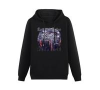 SHILIU YARD Armored Saint Punching The Sky Men's Hoodies Unisex Black Cotton Print Pullover Sweatshirts 3XL