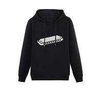 SHILIU YARD Harmonica Men's Hoodies Unisex Black Cotton Print Pullover Sweatshirts S