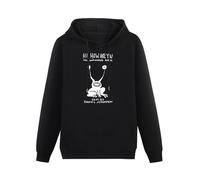 SHILIU YARD Hi How Are You Daniel Johnston The Unfinished Album Men's Hoodies Unisex Black Cotton Print Pullover Sweatshirts S