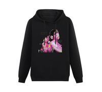 SHILIU YARD Suede Head Music Men's Hoodies Unisex Black Cotton Print Pullover Sweatshirts XXL