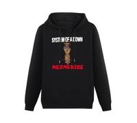 SHILIU YARD System A Down Mezmerize Men's Hoodies Unisex Black Cotton Print Pullover Sweatshirts M