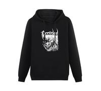 SHILIU YARD The Accused V1 Men's Hoodies Unisex Black Cotton Print Pullover Sweatshirts M