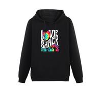 SHILIU YARD The B52'S Love Shack Men's Hoodies Unisex Black Cotton Print Pullover Sweatshirts M