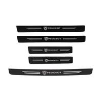 SHILONGBAIHUO 5 Piezas Protector Umbral Puerta Coche para Peugeot 208 Dal 2019, Parachoques Coche Fibra de Carbono Protección y Decoración Juego de Umbrales