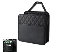 SHILONGBAIHUO Organizador Asiento Coche para Audi Q4 E-Tron AB 2021, Bolsa Cuero Negro Viaje Papelera Soporte Caja Accesorio