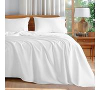 Shilucheng Juego de sábanas 100% algodón tamaño King, 600 Hilos, sábanas de algodón Egipcio de Lujo, sábanas de Calidad de Hotel de 5 Estrellas, Transpirables y refrescantes, Bolsillo de 16 Pulgadas