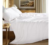 Shilucheng Juego de sábanas de 100 % algodón egipcio, tamaño King, 1000 hilos, sábanas de hotel de lujo, transpirables y refrescantes, tejido satinado, bolsillo de 40 cm de profundidad, 4 piezas