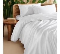 Shilucheng Juego de sábanas de 4 piezas, algodón de 1200 hilos, sábanas de lujo 100 % algodón egipcio, sábanas y fundas de almohada de lujo de hotel, bolsillos de 16 pulgadas de profundidad (Queen,