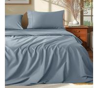 Shilucheng Juego de sábanas de algodón egipcio 100% tamaño Queen - 1000 hilos, sábanas de algodón de lujo, ropa de cama transpirable y fresca y fundas de almohada, bolsillo profundo de 16 pulgadas - 4