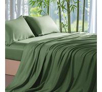 Shilucheng Sábanas de Cama 100% Viscosa Derivada de Bambú, Tamaño Queen, 4 piezas - Ultra Refrescantes y Suaves como la Seda, Bolsillo Profundo de 40,6 cm, Perfectas para Personas que Duermen con