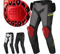 SHIMA ALPHA Pantalon Moto Hombre Mujer Protectores AIRFORCE Homologado Ajustado Textile Urbano Pantalón Impermeable Protección Ventilado Traje de Moto Ropa de Verano (Masculinos, Fluo, XXL)