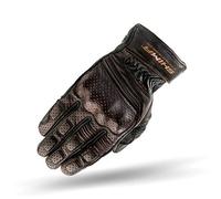 SHIMA AVIATOR Guantes Moto Hombre Cuero Homologados Corto Verano Motos Guante Ventilado Certificatos Con Protección Motorista Racing Protecciones Ventilación Verão (Hombre, Marrón oscuro, XL)