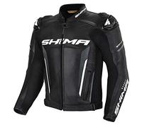 SHIMA Bandit Chaqueta de cuero para moto, negro-blanco, tamaño 46 para Hombres