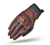 SHIMA Caliber Guantes Moto Mujer Cuero Homologados Corto Verano Motos Guante Ventilado Certificatos con Protección Motorista Racing Protecciones Ventilación Verão (Femenino, Mujer - Marrón, S)