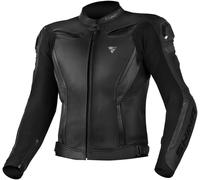 SHIMA CHASE Chaqueta Moto Hombre | Cazadora deportiva moto hombre de cuero verano ventilado con deslizadores de hombro, CE espalda, hombros, codos protecciones (Negro, 54)