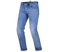 SHIMA Devon Jeans Moto - Pantalones Jeans Elásticos Ventilados Slim Fit Hombres con Refuerzos de FiberQL, Protectores CE de Rodillas y Caderas (Hombre, Azul, 32 Long)