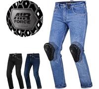 Shima Devon - Pantalones Vaqueros para Motocicleta, elásticos, ventilados, Ajustados, para Hombre, con Refuerzos de Fibra QL, Protectores CE de Rodilla y Cadera