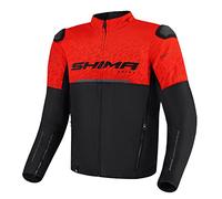SHIMA DRIFT Chaqueta Moto Hombre | Ligera y Transpirable Cazadora Moto Mesh de Verano Hombre con CE Espalda, Hombros, Codos Protecciones, Ajuste de la Anchura (Rojo, 4XL)