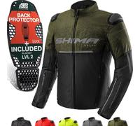 SHIMA Drift Chaqueta textil de moto, negro-verde, tamaño 4XL para Hombres