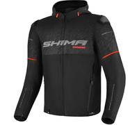 SHIMA Drift+ chaqueta textil impermeable para motocicletas, negro/rojo, Talla 3XL