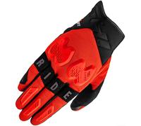 SHIMA Drift GLV Guantes Moto Hombre Cuero Homologados Corto Verano Motos Guante Ventilado Certificatos con Protección Motorista Racing Protecciones Ventilación Verão (Masculino, Rojo, M)