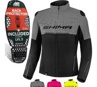 SHIMA DRIFT LADY Chaqueta Moto Mujere | Ligera y Transpirable Cazadora Moto Mesh de Verano mujere con CE Espalda, Hombros, Codos Protecciones, Ajuste de la Anchura (Gris, L)