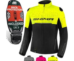 SHIMA DRIFT LADY Chaqueta Moto Mujere | Ligera y Transpirable Cazadora Moto Mesh de Verano mujere con CE Espalda, Hombros, Codos Protecciones, Ajuste de la Anchura (Fluo, XS)