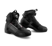 SHIMA EDGE Botas de moto para hombre y mujer, de piel, ventiladas, impermeables, ATOP, Señoras Ventilado Negro, 36 EU
