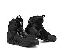 SHIMA EDGE VENTED Botas Moto Hombre Cuero Ventilada Zapatillas ATOP Verano Calzado Motorista Baja Adventure Cremallera Lateral Protección Tobillo Motocicleta Trail (Masculinos, Ventilado, Negro, 42)